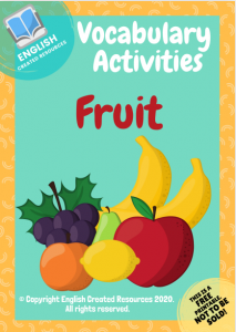 Book Cover: Vocabulary Activities Fruit